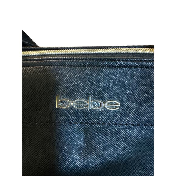 Bebe Black Weekender Duffle | “Demo” w/ Handles & Carry Strap | Chic Travel Bag - Picture 10 of 10